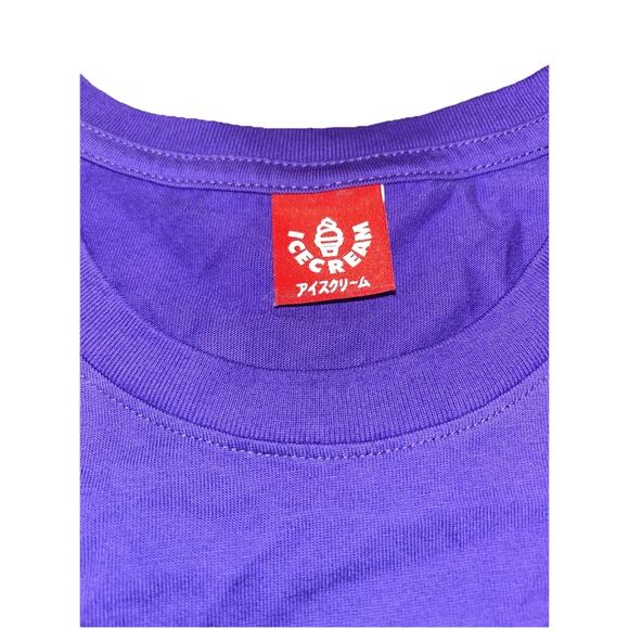 Ice Cream Running Dog T-Shirt - IceCream Graphic - Mens XL Tee - Prism Violet - Picture 4 of 5